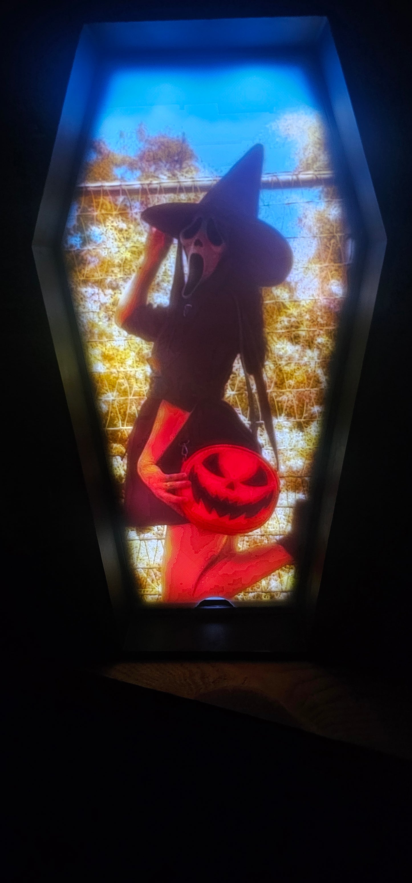 Customizable 3D-Printed Coffin Lithophane In COLOR– Your Image, Immortalized!
